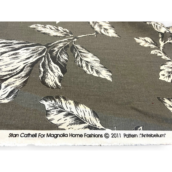 3 yds Magnolia Home Stan Cathell ANTEBELLUM 54" Decorator Fabric | Gray Floral - Picture 8 of 16